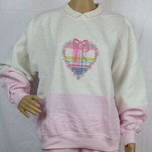 Vintage Westbound Sport Sweatsuit Sweatshirt Grandma Kawaii Embroidery Plaid 80s